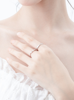 DVNRR蝶影绵绵 青春不毕业三人闺蜜戒指甜美精致 送礼毕业季礼物