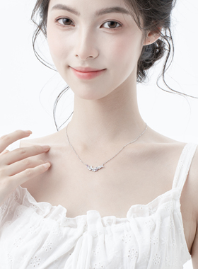 DVNRR紫韵蝶梦 设计师原创紫藤花项链七夕礼物送女友