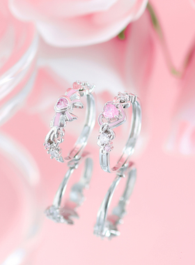 DVNRR甜心战士 原创设计少女心甜美优雅闺蜜对戒铜