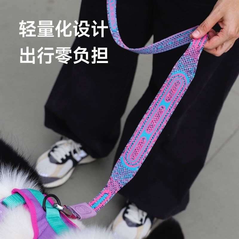 速发Qzeg超轻科技便携短牵中狗训犬胸背小遛大型 - 图3