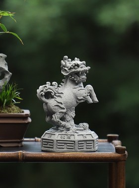 速发招财貔貅瑞缸茶件摆宠创意书房镇纸装饰品微景观鱼兽造景工艺