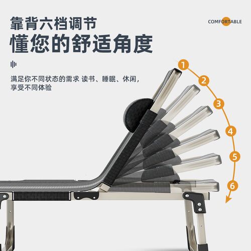 速发折叠床单人办公室午休床躺椅简易床家用便携午睡床医院陪护床 - 图3