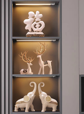 速发高档酒柜摆件客高老板办公室新中式装饰品轻奢事事如意摆级感