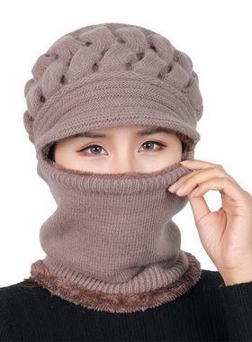 Coral Fleece Winter Hat Beanies Women's Hat Scarf Warm B