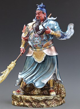 48-88厘米珐琅纯铜关公神像立刀拖宝关公像关羽武财神关二爷佛像