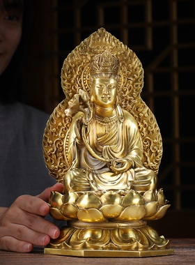 新品纯铜华严三圣佛像摆件普贤文殊菩萨如来佛祖家庭寺庙家用供奉