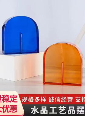 现代简约创意水晶拱门摆件客厅样板间玄关电视柜家居X桌面软装饰