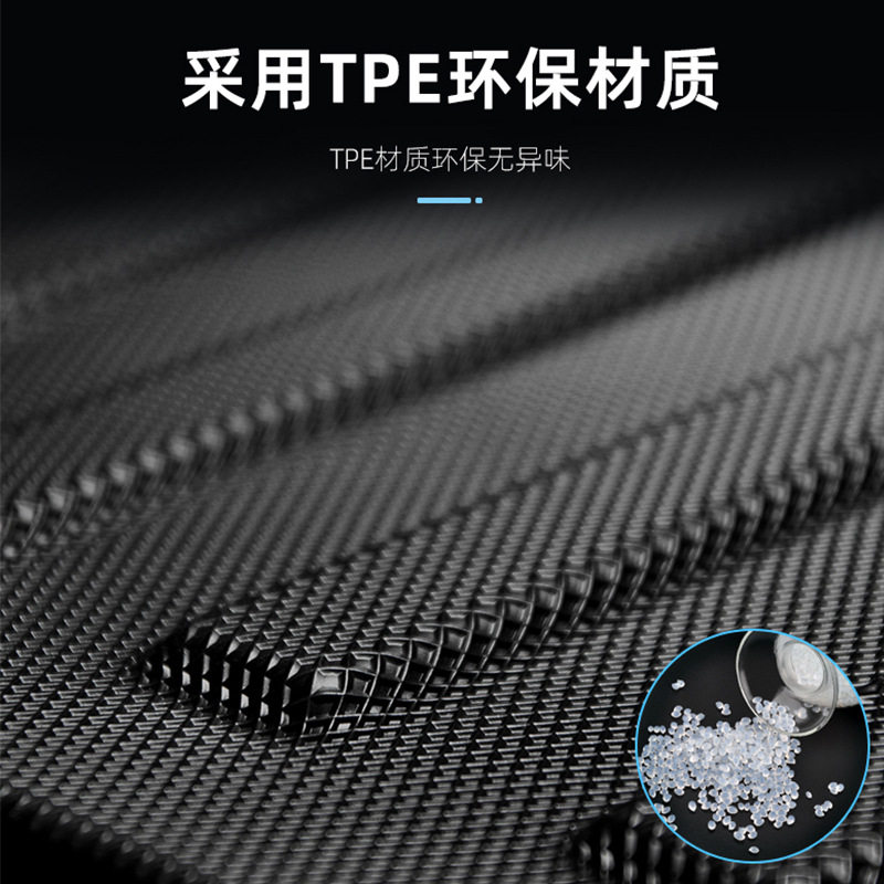 适用于25年蓝电E5 PLUS汽车脚垫TPE环保尾箱垫防水碳纤纹靠背垫