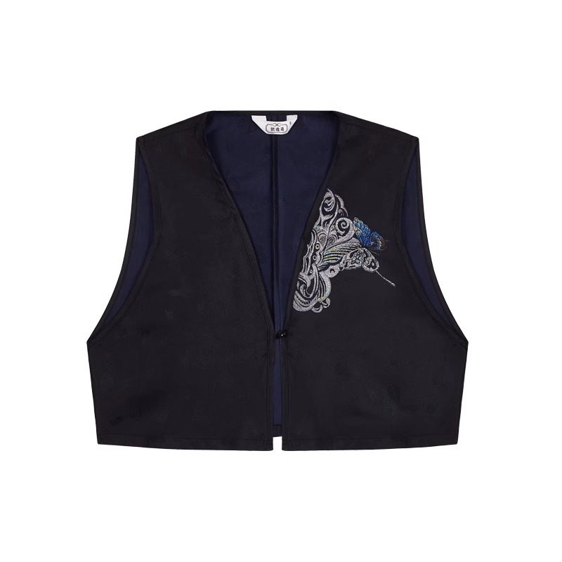 幻蝶织造司原创唐制汉服蝴蝶织金改良立领上衣唐褙子发光缎破裙女,淘宝优惠券,粉丝福利购,淘宝优惠卷