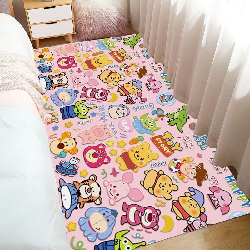 ins风可爱卡通大面积满铺床边毯网红儿童房地毯家居入户门吸水垫,淘宝优惠券,粉丝福利购,淘宝优惠卷