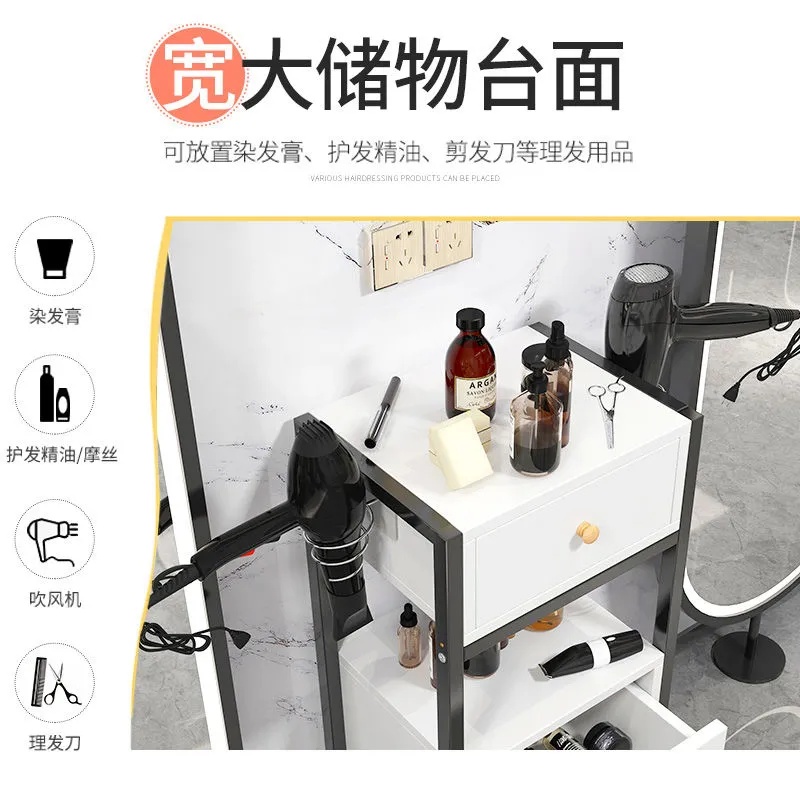 理发店工具柜子美容院用品小w推车美发店多功能置物架子发廊工具 - 图3