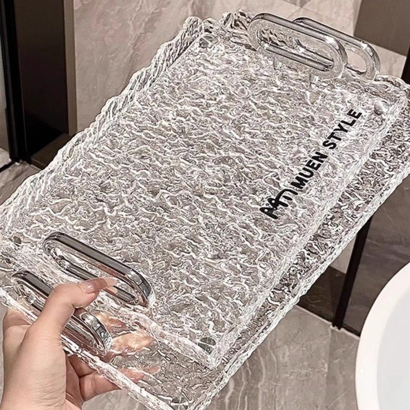 轻奢水杯长方形托盘家用客厅高级感创I意精致放茶杯子亚克力茶盘,淘宝优惠券,粉丝福利购,淘宝优惠卷