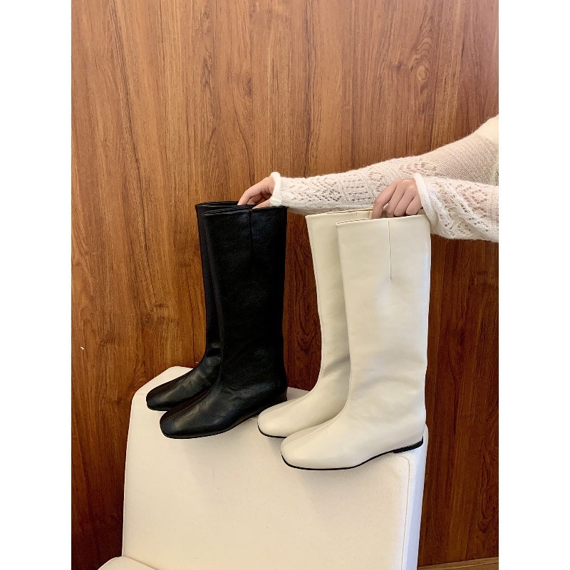 内复古棕色美拉德长筒骑士靴女2025秋季单靴瘦瘦靴高筒直筒时装靴 - 图2