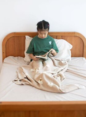 黑胡桃木儿童床全实木北欧现代简约轻奢型日式樱桃木单人床