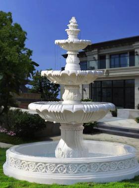 适配流水喷泉摆件大型户外可养鱼池庭院花园水景家居婚庆装饰开业