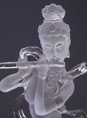 琉璃敦煌飞天神女摆件新中式家居装饰琵琶侍女收藏工艺品