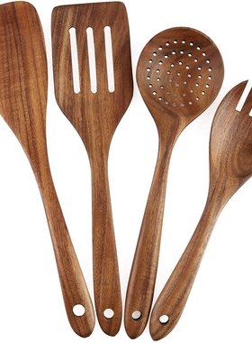 好货Wooden Kitchen Utensils Set Wood Kitchen Utensil Set For