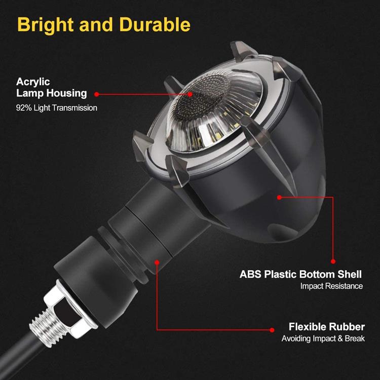 摩托车转向灯led日行灯12V电动车小猴子春风改装配件流水方转向灯 - 图0