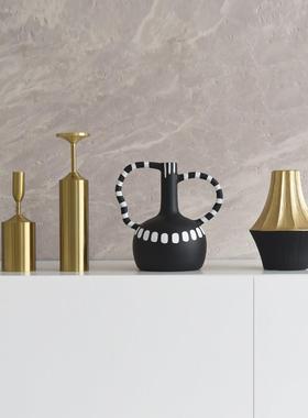 高级感小众样板间客厅法式轻奢艺术软装饰品侘寂覆古摆设家居摆件