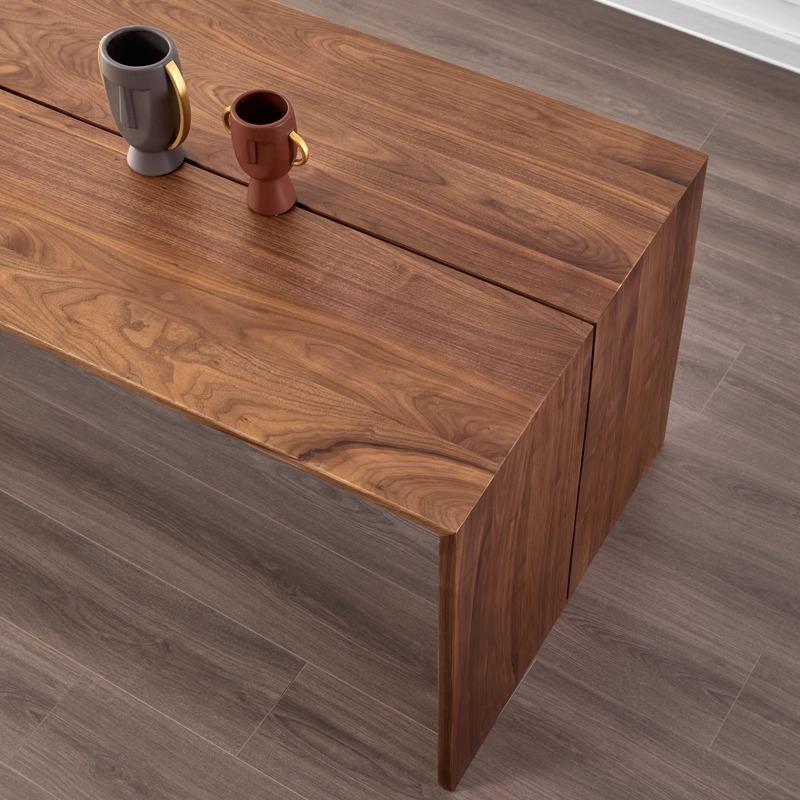 新中式餐桌书桌茶桌实木设计师整装一体茶台茶室极简泡茶桌椅组合 - 图1