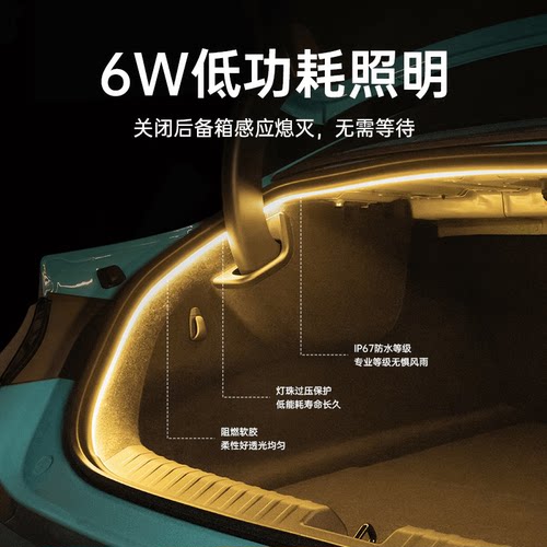 适用新一代小米SU7/YU7后备箱氛围照明灯LED车灯露营感应内饰配件 - 图1