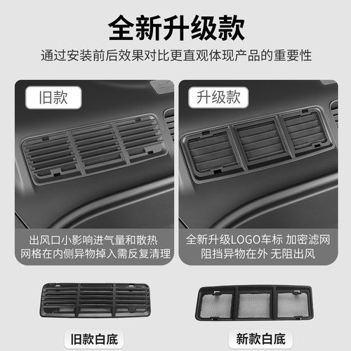 适用于小米YU7机盖防虫网进气口保护网机舱盖防堵防尘罩改装配件 - 图3