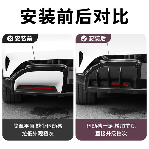 适用小米YU7/新SU7后扰流板装饰框后雾灯饰条改装保护罩外观配件 - 图0