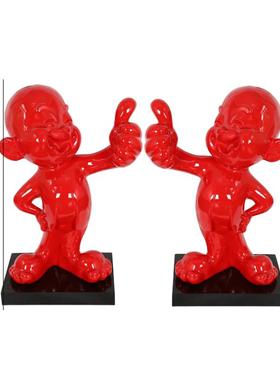 抽象人物雕塑摆件酒店家居创意软装饰品点赞红人餐厅现代很棒