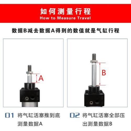 索菱气动大推力拉杆重型标准气缸SC125X25X50*75-100/125/150/200 - 图1