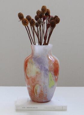 端流体彩色水墨大肚玻璃花摆件客厅电视柜餐桌水养插花装饰品