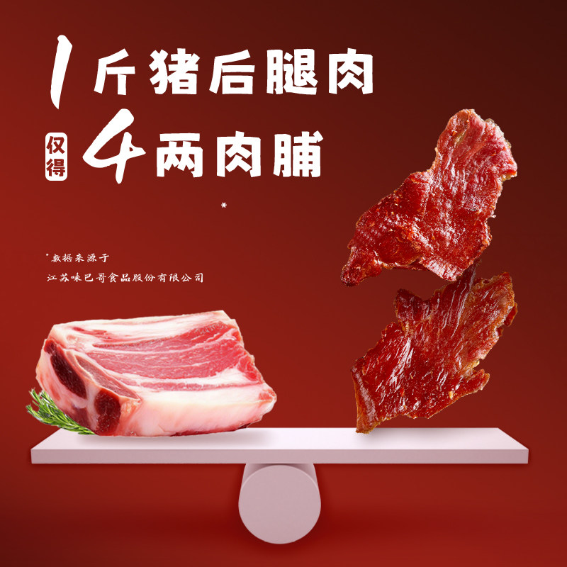十足特级岩烧猪肉脯50g休闲办公室旅游酥脆不拼合