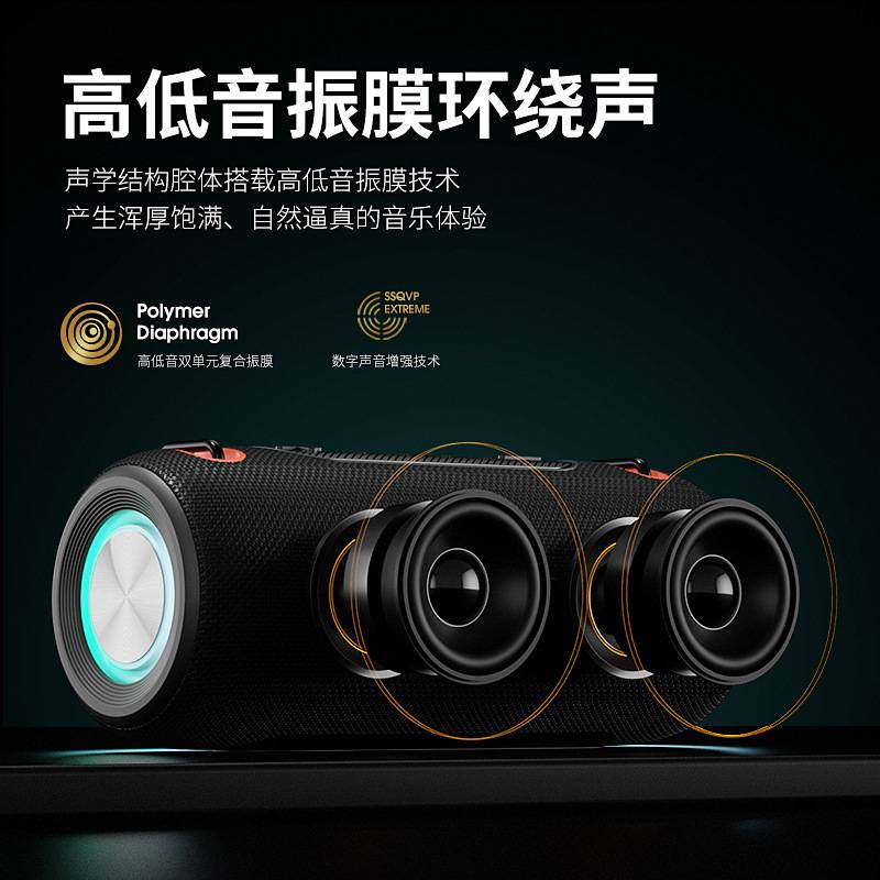 跨境新款30W大功率蓝牙音箱户外防水无线重低音炮便携式插卡音响 - 图2