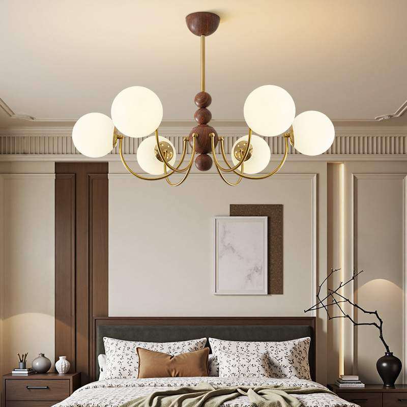 法式复古客厅灯具卧室餐厅灯中古风轻奢高级感书房间玻璃护眼吊灯,淘宝优惠券,粉丝福利购,淘宝优惠卷