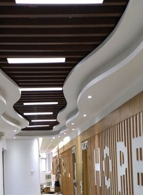 u型铝格栅扣板铝天花弧形铝方管办公室吊顶格栅室外方管阳台门头