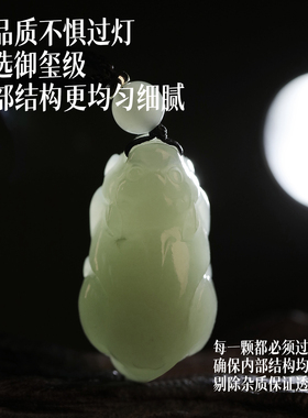 招财貔貅玉吊坠和田玉吊坠