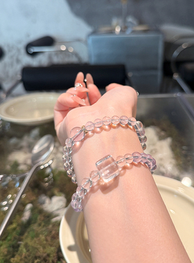 天然紫水晶手链设计款女