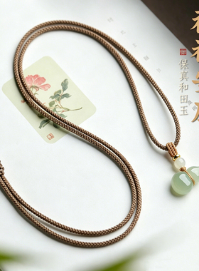 正品和田玉吊坠女款葫芦玉石挂件项链玉佩玉坠精致小众新款女中式