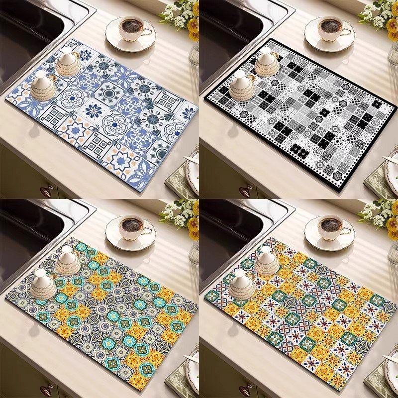 巴黎轻奢沥水垫水池边洗碗池防滑吸水H垫厨房台面速干控水多功能,淘宝优惠券,粉丝福利购,淘宝优惠卷