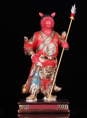 4/6/12/16m寸牛头马面 牛将军马将军树脂神像工艺品单尊价