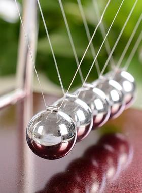 创意牛顿摆大中小号方形撞球弹力碰碰球物理学生礼品