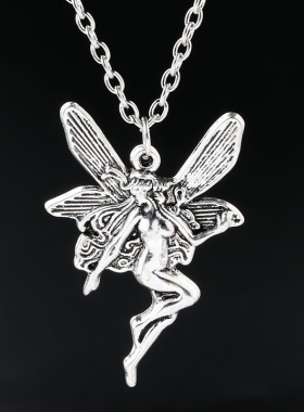 极速Vintage Fashion Statement Angel Fairy Pendant Necklace F