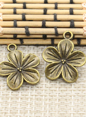 古青铜DIY吊坠 饰品配件 花 18mm 20个 T10720