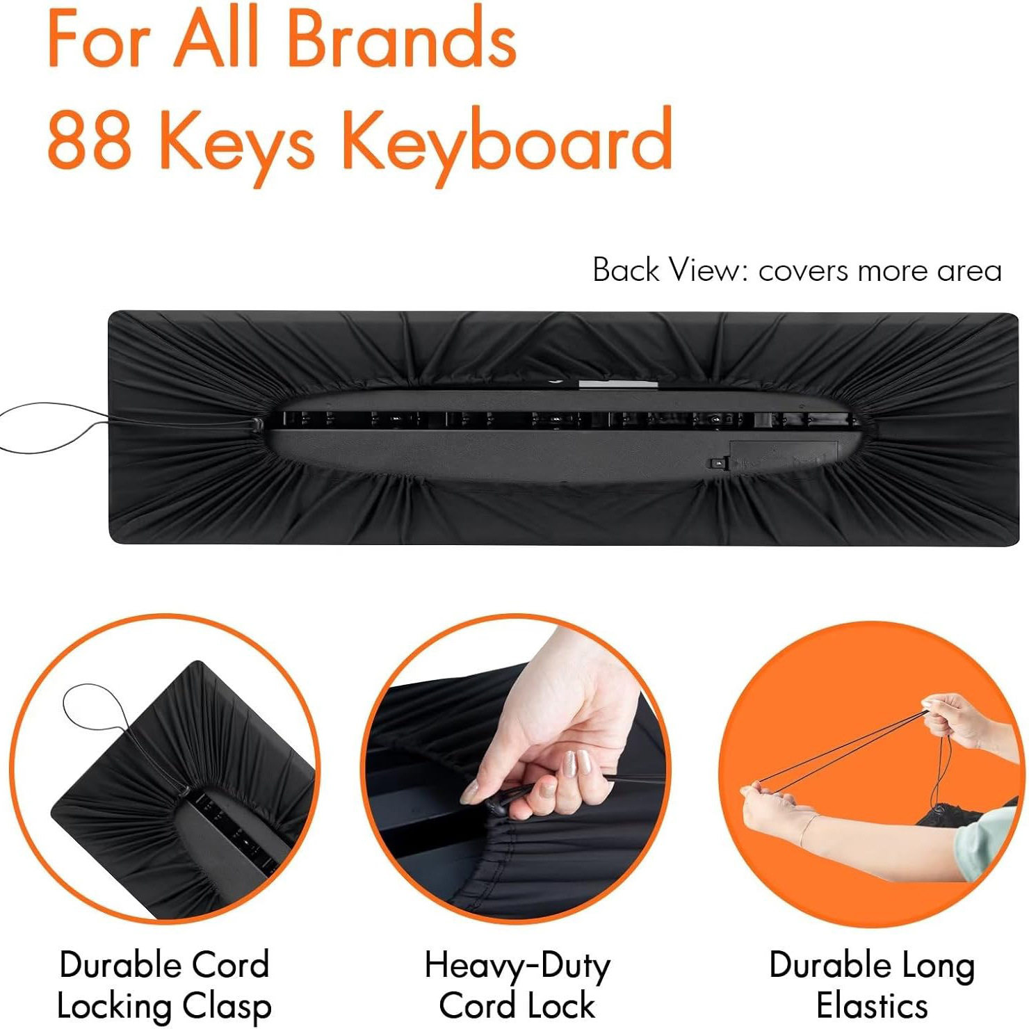 跨境热卖88键钢琴键盘电子琴带松紧带抽绳锁防灰尘耐用保护弹性罩,淘宝优惠券,粉丝福利购,淘宝优惠卷