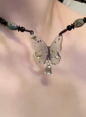 华盛女士民族风配饰锁骨链编织绳长新中式复古中国风古风禅意项链