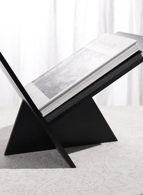 轻奢简约木质杂志架书报架样板间售楼部家居书房酒店客房摆件