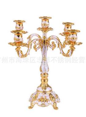 欧式蜡烛台家居摆件复古浪漫礼品烛光晚餐婚庆道具KTV酒店烛台