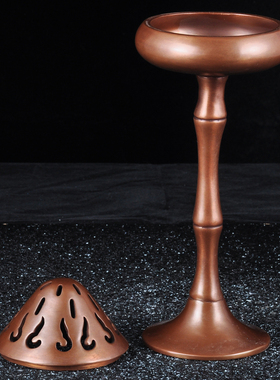 紫铜竹节博山香炉茶室香道香炉香薰炉檀香沉香盘香静心安神薰香炉