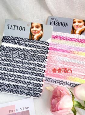 12pcs temperament fish line Resin choker colorful Necklace项