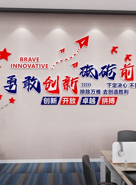 好货企业文化办公室墙面装饰激励志标语贴纸公司前台背景会议室布