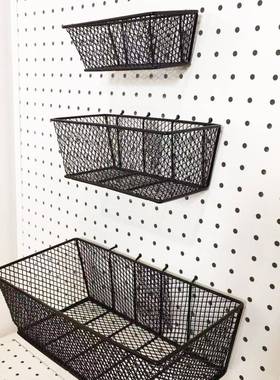 洞洞板专用黑色网篮组合套装（大中小尺寸各一个）